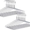 Quality Hangers Heavy Duty Metal Suit Hanger Coat Hangers with Polished Chrome (Suit Coat Hanger - 60 Pack)