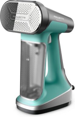 Rowenta, Steamer for Clothes, Pure Force 2in1 Steamer & Iron, 7.1 Oz Tank Capacity, Vertical Steaming, Horizontal ironing, Lightweight, Auto-off, XL power, 1875 Watts, Green Clothes Steamer, DR8822