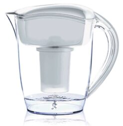 Santevia Classic Alkaline Water Filter Pitcher | Water Filtration System | Chlorine and Lead Filter | Water Purifier Pitcher | 9-Cup Home Water Filter