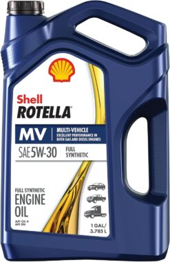 Shell Rotella 550046251-3PK T6 Full Synthetic Multi-Vehicle 5W-30 Diesel Engine Oil (1-Gallon, Case of 3)