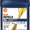 Shell Rotella T6 Full Synthetic 5W-40 Diesel Engine Oil (2.5-Gallon, Case of 2)
