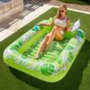 Sloosh Inflatable Tanning Pool Lounger Float for Adults, 70" x 46" Large Suntan Tub Pool Floats Sun Tan Tub Ice Bath Tub Tanning Bed Blow up Pool Raft Lounge Floatie, L-Green