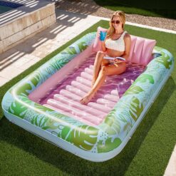 Sloosh XL Inflatable Tanning Pool Lounger Float for Adults, 85