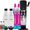 SodaStream Art Sparkling Water Maker Bundle (Black), with CO2, DWS Bottles, and Bubly Drops Flavors