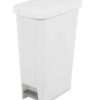 Sterilite 10588004 Slim Stepon Wastebasket, White, 11 Gallon
