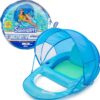 SwimWays Spring Float Premium Recliner Pool Lounger, Canopy Recliner (New Version)