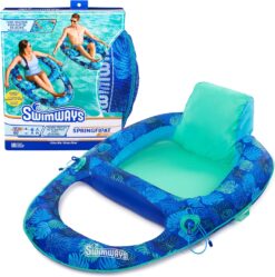 Swimways Elite Spring Float Recliner Pool Lounger, Inflatable Pool Floats Adult with Fast Inflation, Pool Recliner for Adults up to 250 lbs