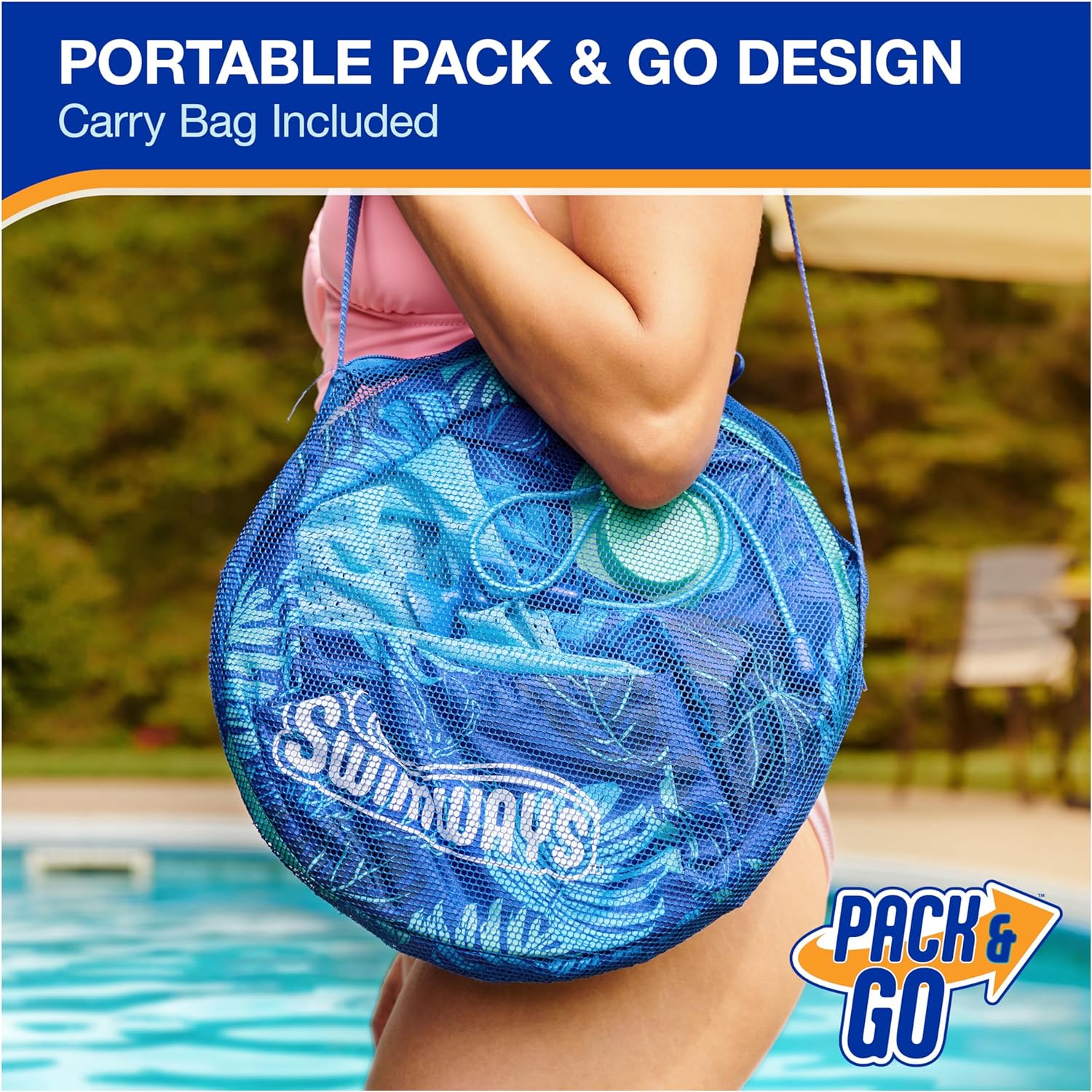 Swimways Elite Spring Float Sunseat Pool Lounger, Inflatable Pool Floats Adult with Fast Inflation, Pool Lounge Chair for Adults up to 250 lbs7