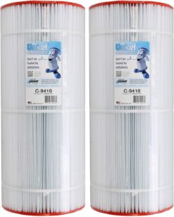 Unicel C-9410 100 Square Foot Media Replacement Pool Filter Cartridge with 155 Pleats, Compatible with Pentair, American, Pac Fab, & Sta-Rite (2 Pack)