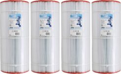 Unicel C-9410 100 Square Foot Media Replacement Pool Filter Cartridge with 155 Pleats, Compatible with Pentair, American, Pac Fab, & Sta-Rite (4 Pack)