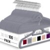 Utopia Home Premium Velvet Hangers 100 Pack - Non-Slip Clothes Hangers with Tie Bar - Grey Hangers - Standard Hangers with 360 Degree Rotatable Hook - Heavy Duty Coat Hangers