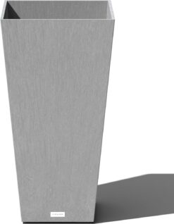 Veradek V-Resin Indoor/Outdoor Taper Planter (30 inch, Grey)