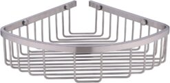 304 Stainless Steel Shower Caddy Corner Basket Shelf Bathroom Organizer Wall Mounted Storage, Brushed Nickel