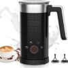 4 in 1 Electric Milk Frother: 10oz/350 mL Large Capacity Electric Milk Steamer for Hot and Cold Milk Froth - Automatic Milk Frother & Warmer for Latte, Cappuccinos, Macchiato, Hot Chocolate