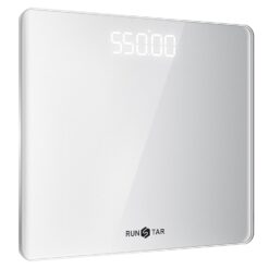 550lb Scale for Body Weight with Ultra-Wide Platform and Large LED bezel-less Display, Accurate High Precision Digital Bathroom Scale with Extra-High Capacity
