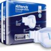 Attends Overnight Disposable Briefs, X-Large, 58"-63" Waist with Tab Closure, Heavy Absorbency and Dry-Lock Containment Core, 56ct Case