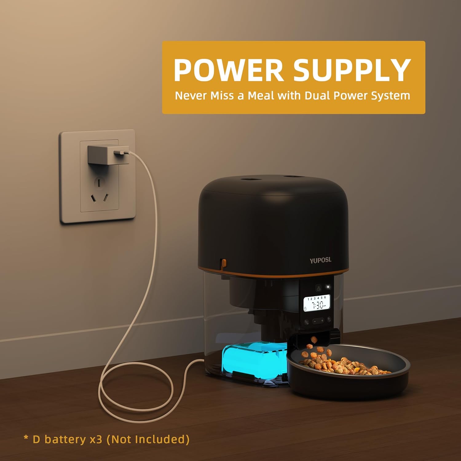 Automatic Cat Feeders - 2L Cat Food Dispenser Easy to Use, Timed Automatic Pet Feeder with Over 180-day Battery Life, 1-6 Meals Dry Food Programmable Portion Control Also for Dogs8