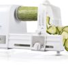 BELLA 4-in-1 Automatic Electric Spiralizer & Slicer, Quickly Prep Healthy Veggie or Fruit Spaghetti, Noodles or Ribbons, Easy To Clean, Recipe Book Included, White