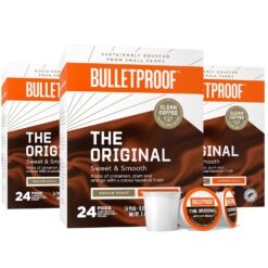 Bulletproof Original Medium Roast Single-Serve Pods, 72 Count, 100% Arabica Coffee Tested for Toxins, Sourced from Central and South America