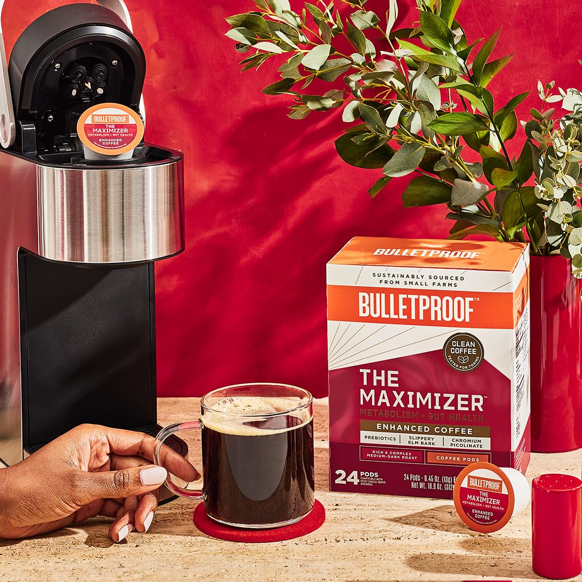 Bulletproof The Maximizer Single-Serve Coffee Pods, 24 Count, Clean Coffee with Metabolism and Gut Health Support2