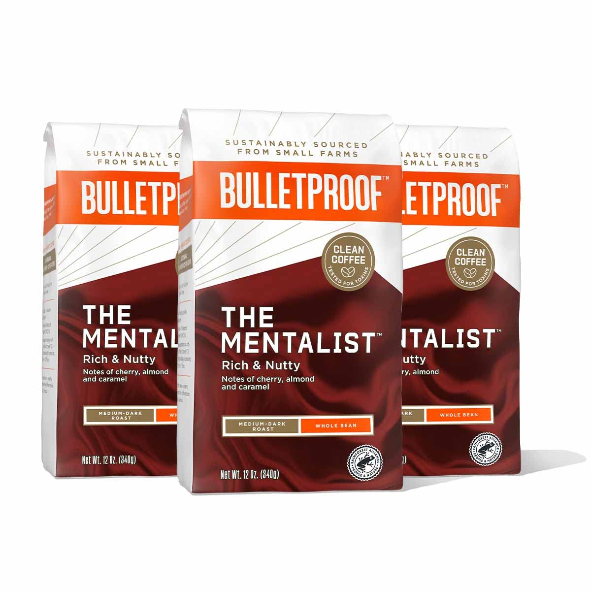 Bulletproof The Mentalist Medium-Dark Roast Whole Bean Coffee, 12 Ounces (Pack of 3), 100% Arabica Coffee Sourced from Central and South America, Clean Coffee Bulletproof The Mentalist Medium-Dark Roast Whole Bean Coffee, 12 Ounces (Pack of 3), 100% Arabica Coffee Sourced from Central and South America, Clean Coffee