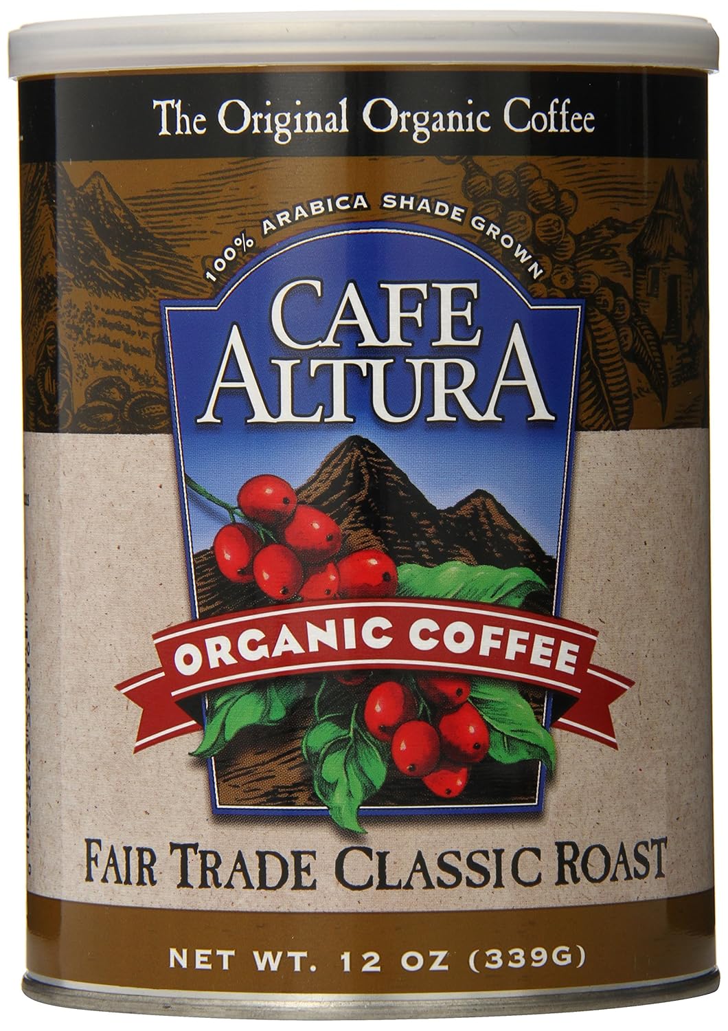 Cafe Altura Ground Organic Coffee, Fair Trade Classic Roast, 12 Ounce (Pack of 3) Cafe Altura Ground Organic Coffee, Fair Trade Classic Roast, 12 Ounce (Pack of 3)