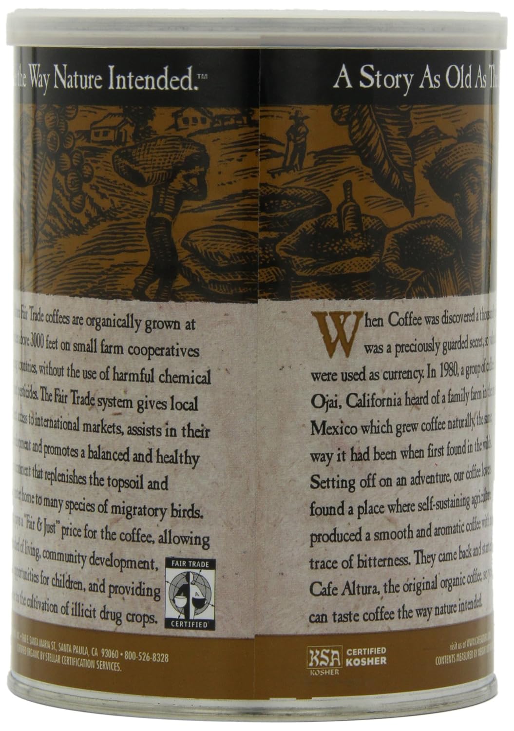 Cafe Altura Ground Organic Coffee, Fair Trade Classic Roast, 12 Ounce (Pack of 3)5