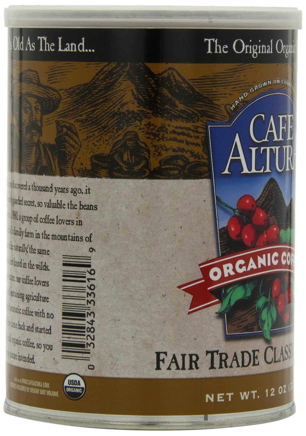 Cafe Altura Ground Organic Coffee, Fair Trade Classic Roast, 12 Ounce (Pack of 3)7