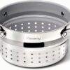 Caraway Steamer - Stainless Steel Steamer with Handles - Non Stick, Non Toxic Coating - Steam Veggies, Seafood, and More - Compatible With Our Dutch Oven or Sauce Pan - Small