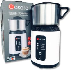 Casara Milk Frother and Steamer Machine, Warm and Cold Milk Foamer,Professional Frothing Standard,4-in-1 Functions,Dishwasher Safe,27oz Detachable Foam Maker for Latte,Cappuccinos,Hot Chocolate