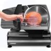 Chefman Electric Deli Slicer With Adjustable Slices, Stainless Steel Blades, Safe Feet - For Ham, Cheese, Bread, Fruit & Veggies