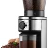 Coffee Bean Burr Grinder Electric, Burr Mill Conical Coffee Grinder With 30 Adjustable Grind Settings For 2-12 Cups, Sliver & Black