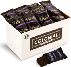 Colonial Coffee Packets, Pre Ground Coffee Packs, Colombian Medium Roast, Bulk Single Pot Bags for Drip Coffee Makers, (2.5 oz Bags, Pack of 32)