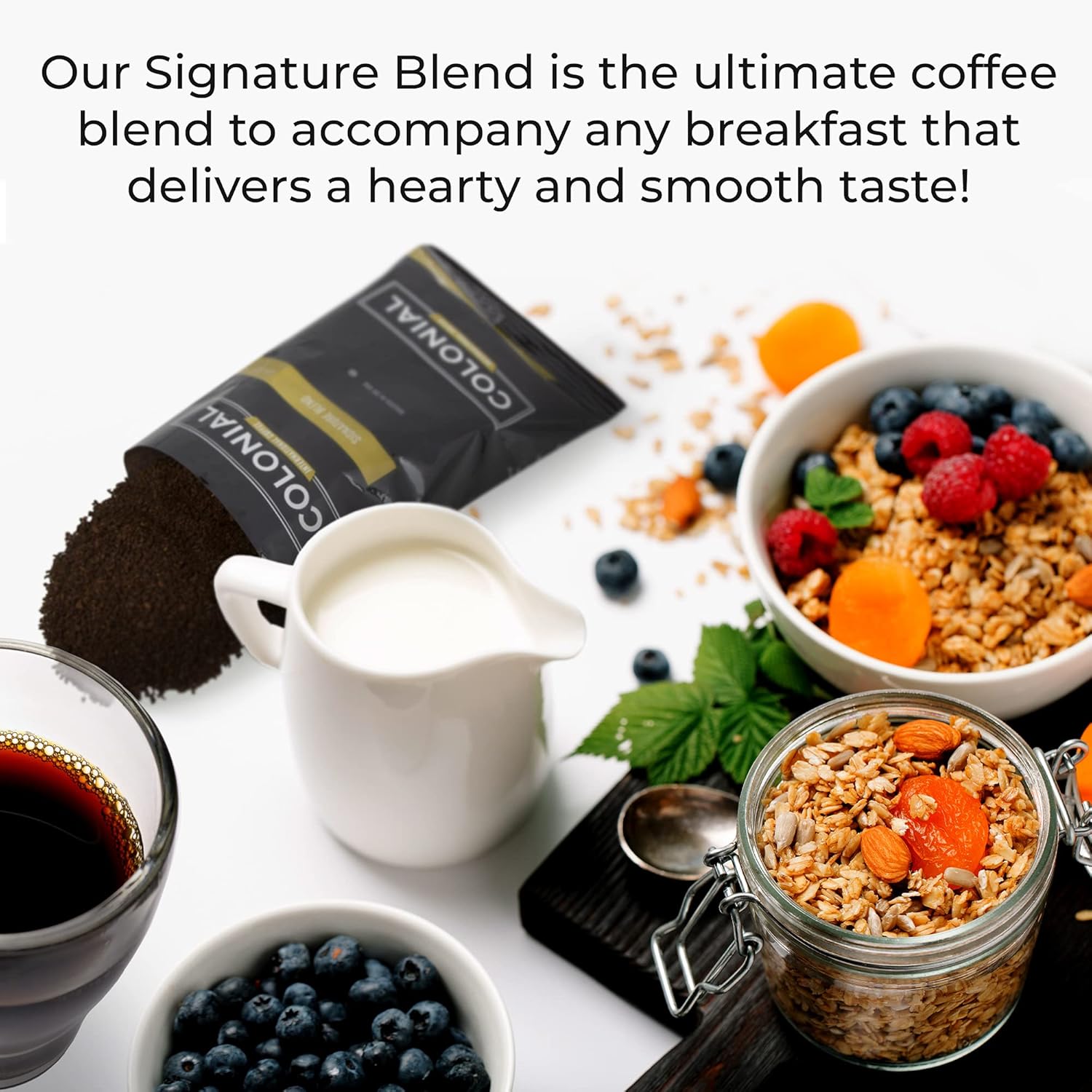 Colonial Coffee Packets, Pre Ground Coffee Packs, Signature Breakfast Blend Medium Roast, Bulk Single Pot Bags for Drip Coffee Makers, (2.5 oz Bags, Pack of 100)1