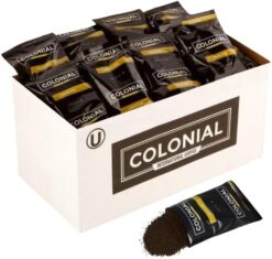 Colonial Coffee Packets, Pre Ground Coffee Packs, Signature Breakfast Blend Medium Roast, Bulk Single Pot Bags for Drip Coffee Makers, (2.5 oz Bags, Pack of 32)