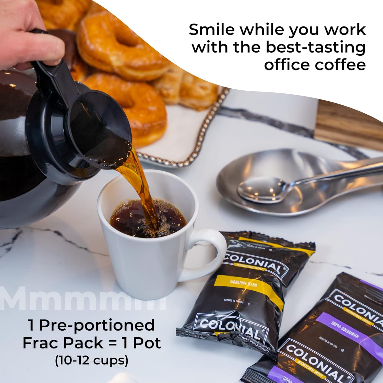Colonial Coffee Packets, Pre Ground Coffee Packs, Signature Breakfast Blend Medium Roast, Bulk Single Pot Bags for Drip Coffee Makers, (2.5 oz Bags, Pack of 32)3