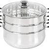 Concord 30 CM Stainless Steel 3 Tier Steamer Pot Steaming Cookware - Triply Bottom