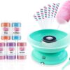 Cotton Candy Express BB1000-S Cotton Candy Machine, with 5-11oz. Jars of Cherry, Grape, Blue Raspberry, Orange, Pink Vanilla Floss Sugar & 50 Paper Cones Easy to Use and Clean