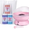 Cotton Candy Express CC1000-S Cotton Candy Machine, with 3 - 11oz. Jars of Cherry, Grape, Blue Raspberry, Orange, Pink Vanilla Floss Sugar & 50 Paper Cones Easy to Use and Clean