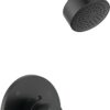 Delta Faucet Modern 14 Series Matte Black Shower Faucet, Delta Shower Trim Kit with Single-Spray Touch-Clean Black Shower Head, Matte Black T14259-BL-PP (Valve Not Included)
