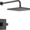 Delta Faucet Modern Raincan Square Single-Function Shower Valve Trim Kit Black, Shower Faucet Set, Rainfall Shower Head Black, Delta Shower Trim Kit, Matte Black T14268-BL-PP (Valve Not Included)