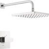 Delta Faucet Modern Raincan Square Single-Function Shower Valve Trim Kit Chrome, Shower Faucet Set, Rainfall Shower Head Chrome, Delta Shower Trim Kit, Chrome T14268-PP (Valve Not Included)