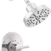 Delta Faucet Nicoli 14 Series Single-Handle Shower Faucet, Shower Trim Kit with 5-Spray H2Okinetic Shower Head, Chrome 142749 (Shower Valve Included)
