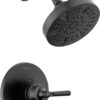 Delta Faucet Saylor 14 Series Black Shower Valve Trim Kit, Delta Shower System, Shower Faucet Set, Black Shower Fixture, Shower Head and Handle Set, Matte Black T14235-BL (Valve Not Included)