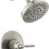 Delta Faucet Saylor 14 Series Brushed Nickel Shower Valve Trim Kit, Delta Shower System, Shower Faucet Set, Shower Fixture, Shower Head and Handle Set, Stainless T14235-SS (Valve Not Included)