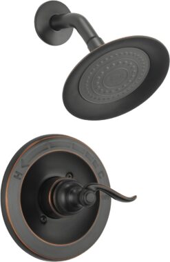 Delta Faucet Windemere 14-Series Shower Faucet Set, Shower Handle, Oil Rubbed Bronze Shower Faucet, Delta Shower Trim Kit, Oil Rubbed Bronze BT14296-OB (Valve Not Included)
