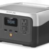 EF ECOFLOW Portable Power Station RIVER 2, 256Wh LiFePO4 Battery/ 1 Hour Fast Charging, 2 Up to 600W AC Outlets, Solar Generator (Solar Panel Optional) for Outdoor Camping/RVs/Home Use