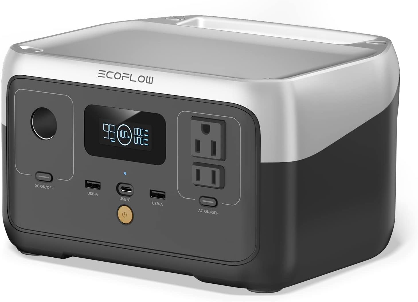 EF ECOFLOW Portable Power Station RIVER 2, 256Wh LiFePO4 Battery 1 Hour Fast Charging, 2 Up to 600W AC Outlets, Solar Generator (Solar Panel Optional) for Outdoor Camping RVs Home Use EF ECOFLOW Portable Power Station RIVER 2, 256Wh LiFePO4 Battery/ 1 Hour Fast Charging, 2 Up to 600W AC Outlets, Solar Generator (Solar Panel Optional) for Outdoor Camping/RVs/Home Use