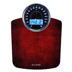 EILISON Highly Advance 2-in-1 Digital & Analog Weighing Scale for Body Weight-400lbs, 4 High Precison GX Sensor Accurate, Thick Tempered Glass, Extra Large Display (Red)