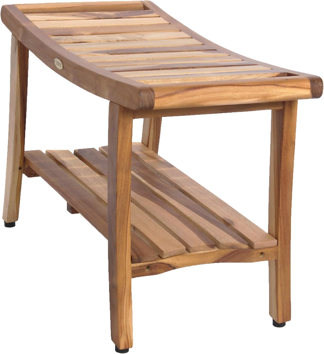 EcoDecors, 30, Harmony, Teak Shower Bench, Teak Shower Stool, Teak Bench for Shower, Teak Shower Seat, Teak Shower Bench for Inside Shower, Teak Shower Chair, Safety Arms, 30 inch1